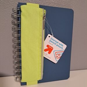 Up & Up Journal With Pencil Pouch 5 X 7 NEW Blue Green 96 Sheets